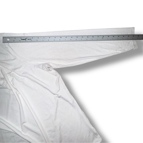 ATHLETA Essential V-Neck Long-Sleeve Top - White 1X - Picture 14 of 15